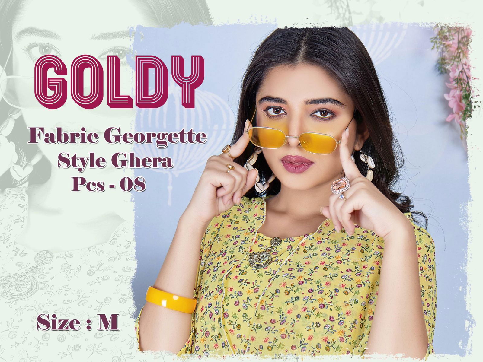 Beauty Goldy Party Wear Wholesale Georgette Kurti Collection